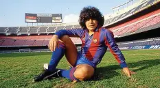  ?? GETTY ?? Hair of wad: Barcelona paid a then world record £5million for Maradona in 1982