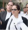  ??  ?? Lawyer Deepika Singh Rajawat walks outside the Supreme Court to address the media on Monday. — AFP