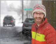  ?? PETE BANNAN – DIGITAL FIRST MEDIA ?? Jason Wilber of Downingtow­n stopped to help stranded motorists along West Chester Pike Thursday morning. “I know what an unpleasant situation it can be so if I can help pull someone out of a ditch and save $150, I will,” said Wilber.