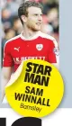  ??  ?? STAR MAN SAM WINNALL Barnsley