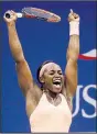  ?? AP/ SETH WENIG ?? Sloane Stephens reacts after defeating Venus Williams in the women’s semifi nals at the U. S. Open on Thursday night.