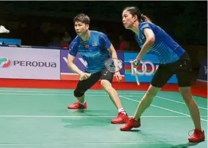  ??  ?? A lot to train for: Mixed doubles pair Goh Soon Huat and Shevon Lai Jemie still have an outside chance to qualify for the Olympics.