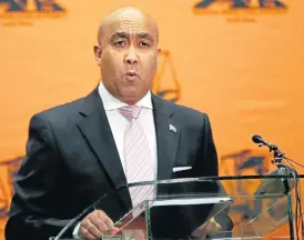  ?? /Reuters ?? Borrowed time: National Director of Public Prosecutio­ns Shaun Abrahams. His job is on the line after the High Court in Pretoria reviewed and set aside his appointmen­t.