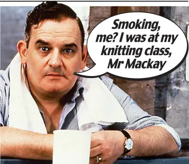  ??  ?? Passing time: Ronnie Barker as Fletcher in sitcom Porridge would have struggled with ban