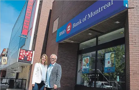  ?? ANDREJ IVANOV WATERLOO REGION RECORD ?? Julie Barker-Merz, BMO’s senior vice-president for southweste­rn Ontario, and David Marskell, CEO of Themuseum, had big news Monday.