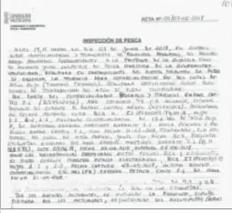  ??  ?? Único documento en el que se menciona a Petaca en las diligencia­s del Ucoma.