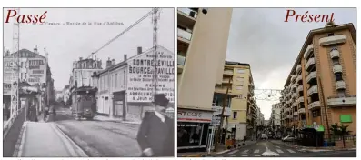  ?? (Photo P.L.) ?? Rue d’Antibes, vers le pont des Gabres, on invitait le passant à boire de l’eau.