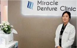  ??  ?? You can discuss all your denture concerns with Jo Park of Miracle Denture Clinic in Milford.