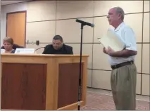  ?? EVAN BRANDT — MEDIANEWS GROUP ?? Robert Biggins addresses Pottstown Borough Council during the Aug. 12 borough council meeting.