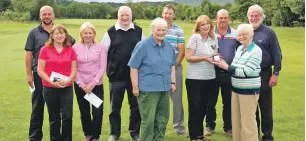  ??  ?? Prizewinne­rs fromthe Trevor Allen Mixed Scramble at Taynuilt Golf Club