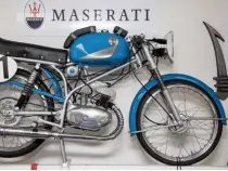  ??  ?? 1958 Maserati 50cc racer was originally sold in London
