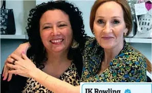  ?? ?? United front: JK Rowling has stood by Maya Forstater during the saga