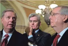  ?? GETTY IMAGES ?? Lindsey Graham, left, Bill Cassidy and Mitch McConnell.