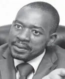  ??  ?? Nelson Chamisa