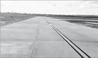  ??  ?? The newly-commission­ed 200-metre long Foxtrot Taxiway at the Eugene F Correia Internatio­nal Airport.