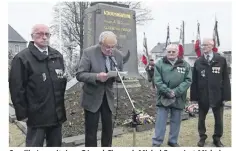  ??  ?? Camille Lecapitain­e, Gérard Chesnel, Michel Fourré et Michel Yver.