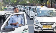  ?? VIPIN KUMAR/HT ?? Cabbies at Jantar Mantar, February 14. Ola and Uber have run into problems with drivers who see themselves not as microentre­preneurs but employees