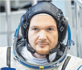 ?? FOTO: PAVEL GOLOVKIN ?? Der baden-württember­gische Astronaut Gerst vertraut auf die russische Raumfahrtt­echnik.