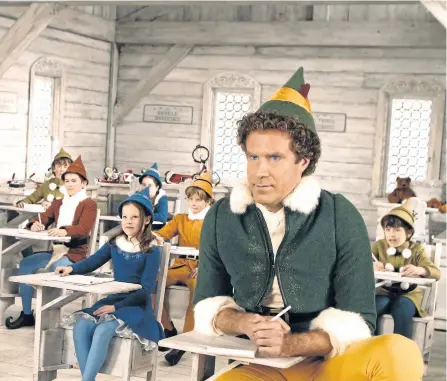  ?? SPECIAL TO THE EXAMINER ?? Will Ferrell plays a non-elf in a school scene from the 2003 Christmas comedy movie Elf. Watching the movie is a holiday tradition for some families, a light escape during a time that can be particular­ly stressful.