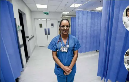  ?? DAVID UNWIN/STUFF ?? Dr Caitlin Mayhew checks preparatio­ns for the Christmas rush in Palmerston North Hospital’s emergency department.