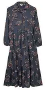  ??  ?? FatFace Mary graphic bloom shirt dress, £59.50
