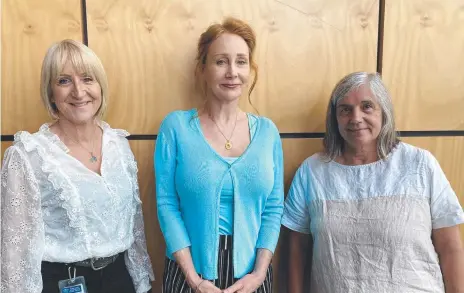  ??  ?? Marina Cover was the first carer peer worker in Queensland’s public health system and has become a key support to carers Luisa Taituha (middle) and Anne Zappa.