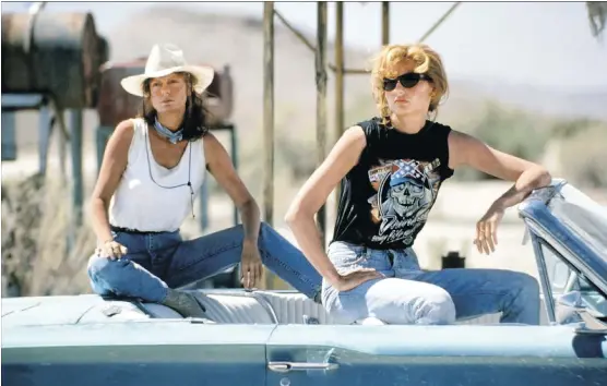  ?? METRO-GOLDWYN-MAYER STUDIOS INC ?? Susan Sarandon, left, and Geena Davis starred in the groundbrea­king Thelma & Louise in 1991.