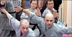  ??  ?? Ancient art: Shaolin Scotland members at Inverness Prison