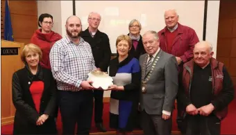  ??  ?? Calry Local History Society got the Environmen­t and Heritage Award presented by Cllr Gino O’Boyle