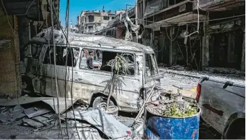  ?? Foto: dpa ?? Im syrischen Rebellenge­biet Ost Ghuta ist sind seit Mitte Februar mehr als 800 Zivilisten getötet worden.
