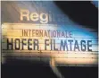  ?? FOTO: NICOLAS ARMER/DPA ?? Die Internatio­nalen Hofer Filmtage finden dieses Jahr nicht nur vor Ort, sondern auch im Internet statt.