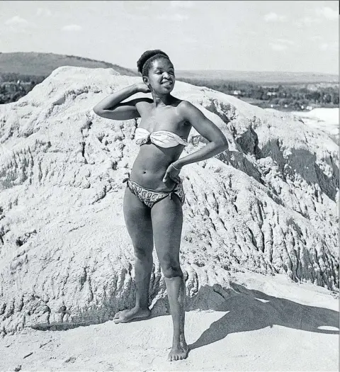  ??  ?? Dolly Rathebe on a mine dump