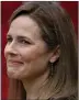  ??  ?? New Justice Amy Coney Barrett was in the majority