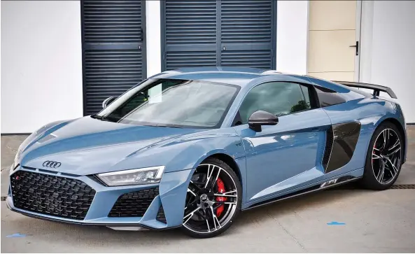  ?? PHOTOS: DEREK McNAUGHTON/DRIVING ?? The 2020 Audi R8 remains one of the more coveted cars of our time, still able to lock the eyes of every pedestrian it passes.