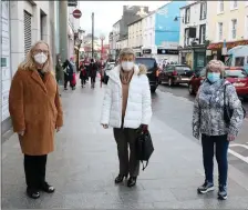  ??  ?? Mayor of Sligo Borough District, Cllr Rosaleen O’Grady and friends on Saturday in Sligo.