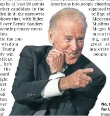  ?? Photo: Mark Wilson/Getty ?? No, thanks: Joe Biden will not be running for US president.