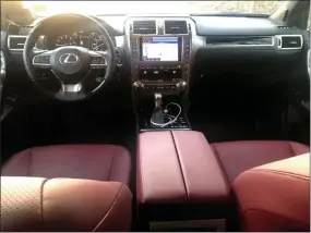  ??  ?? A look inside the Lexus GX460.