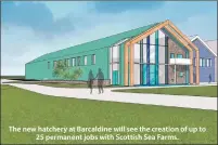  ??  ?? The new hatchery at Barcaldine will see the creation of up to 25 permanent jobs with Scottish Sea Farms.