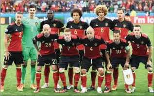  ??  ?? Rewriting the record books – the Belgium World Cup football team.