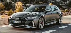  ?? Foto: Audi AG ?? Sehr eilige Fracht: der Audi RS 6 Avant