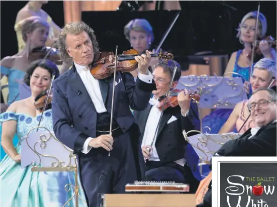  ?? Picture: EPA ?? MUSIC MAESTRO. Dutch violinist and concert leader Andre Rieu performs in Maastricht in July. The concert of Rieu and his Johann Strauss Orchestra will be shown in cinemas across the world.