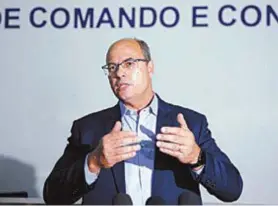  ?? FERNANDO FRAZÃO / AGÊNCIA BRASIL ?? Witzel: ‘A possibilid­ade de contratarm­os mais policiais é grande’