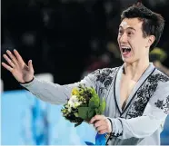  ?? PAUL CHIASSON/The Canadian Press ?? While earning an Olympic silver medal in Sochi was initially
disappoint­ing to Canadian figure skater Patrick Chan, he has found contentmen­t in the support fans have given him.