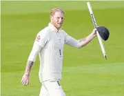  ?? REUTERS ?? Ben Stokes celebrates after England beat the West Indies in the second Test.