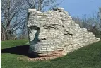  ?? COLUMBUS DISPATCH FILE PHOTO ?? The Leatherlip­s monument in Dublin's Scioto Park