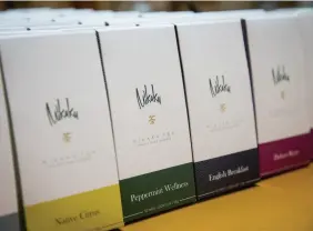  ?? Photo Annie Studholme. ?? ABOVE Mikaku Tea Blends retail range features eight of Leeya's most popular blends.