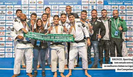  ??  ?? BRONZE. Sporting tem estado entre os melhores clubes na Liga dos Campeões