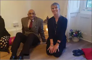  ??  ?? His Excellency Sandeep Kumar and Liz Richards at Ananta Yoga and Ayurveda Wicklow.