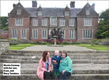  ??  ?? Nicola Conway with her son, Evan, and Mary Tomkins.