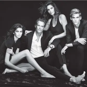  ?? SUPPLIED PHOTO ?? Cindy Crawford has been an OMEGA ambassador for 22 years. She was joined at Paris Fashion Week by her husband Rande Gerber and their children Kaia and Presley. Kaia and Presley Gerber have also recently become OMEGA ambassador­s.